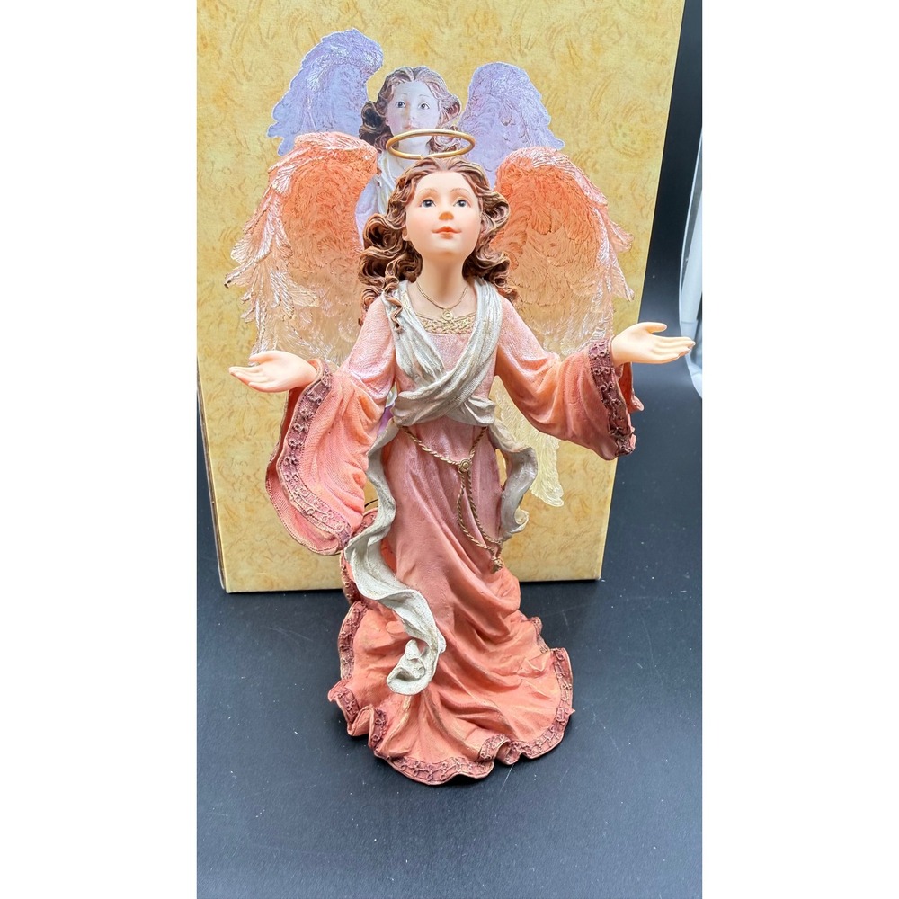 Boyds Collection Charming Angels Johanna Angel of Joy Figurine 28234 Peach Rose